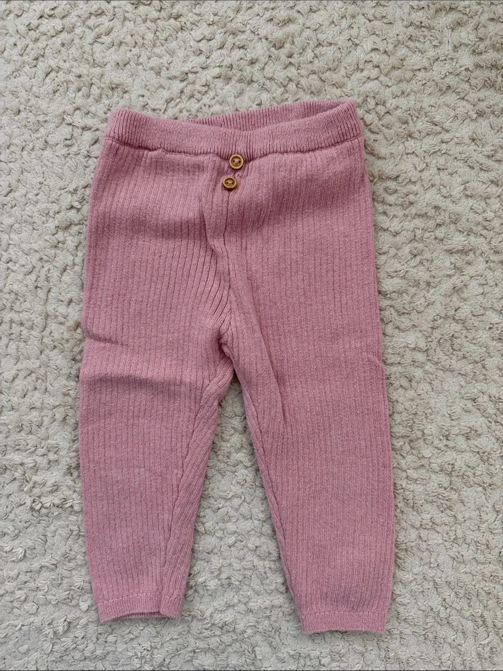 ZARA baby girl knit leggings pink 6-9m